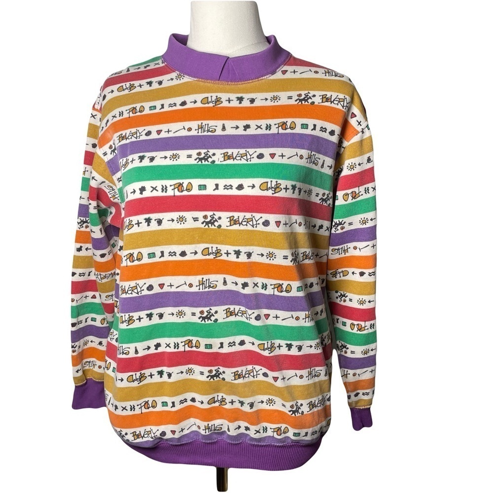 Vintage Beverly Hills Polo Club Script Sweatshirt Women’s Size L 90’s
